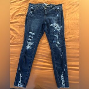 Dark wash, Catos Fashion denim brand, distressed size 16W